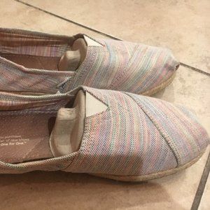 Multi-Colored Pastel Striped Women's TOMS